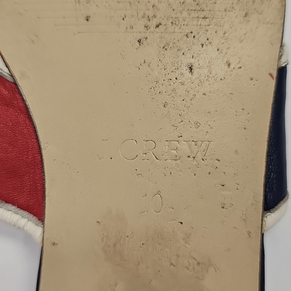 J Crew Women's Navy and Red Slide Sandals - Picture 10 of 12